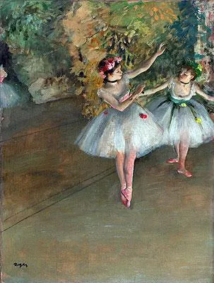 Two Dancers On A Stage